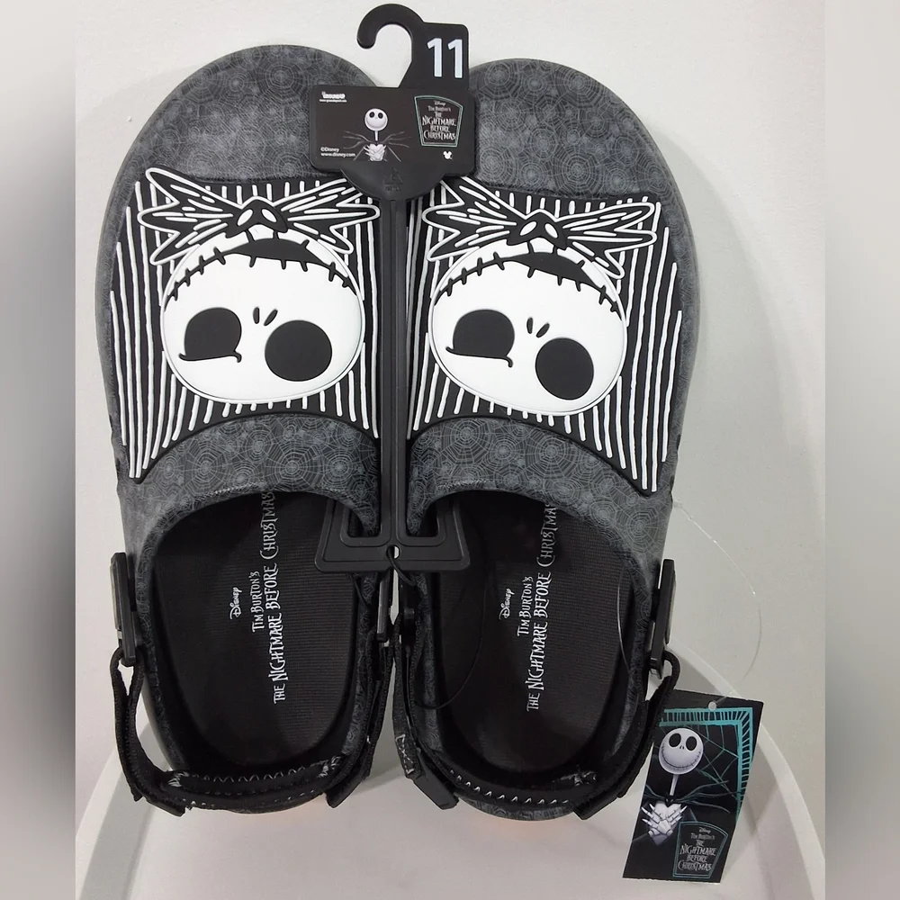 NWT Disney The Nightmare Before Christmas Jack Skellington Men's Clogs, Size 11